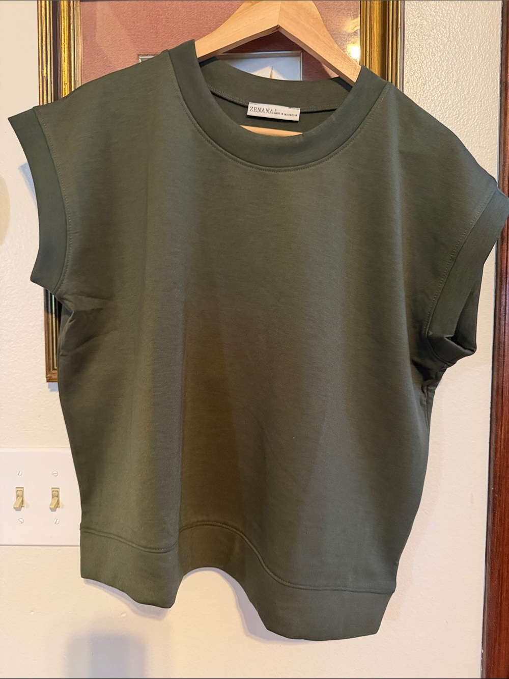Zenana Oversized Short Sleeve Scuba Top